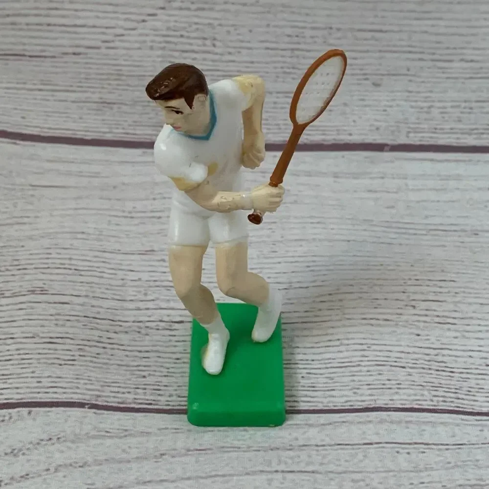 Vintage 1972 Wilton Plastic Tennis Player Cake Topper Figurine #1306-1276